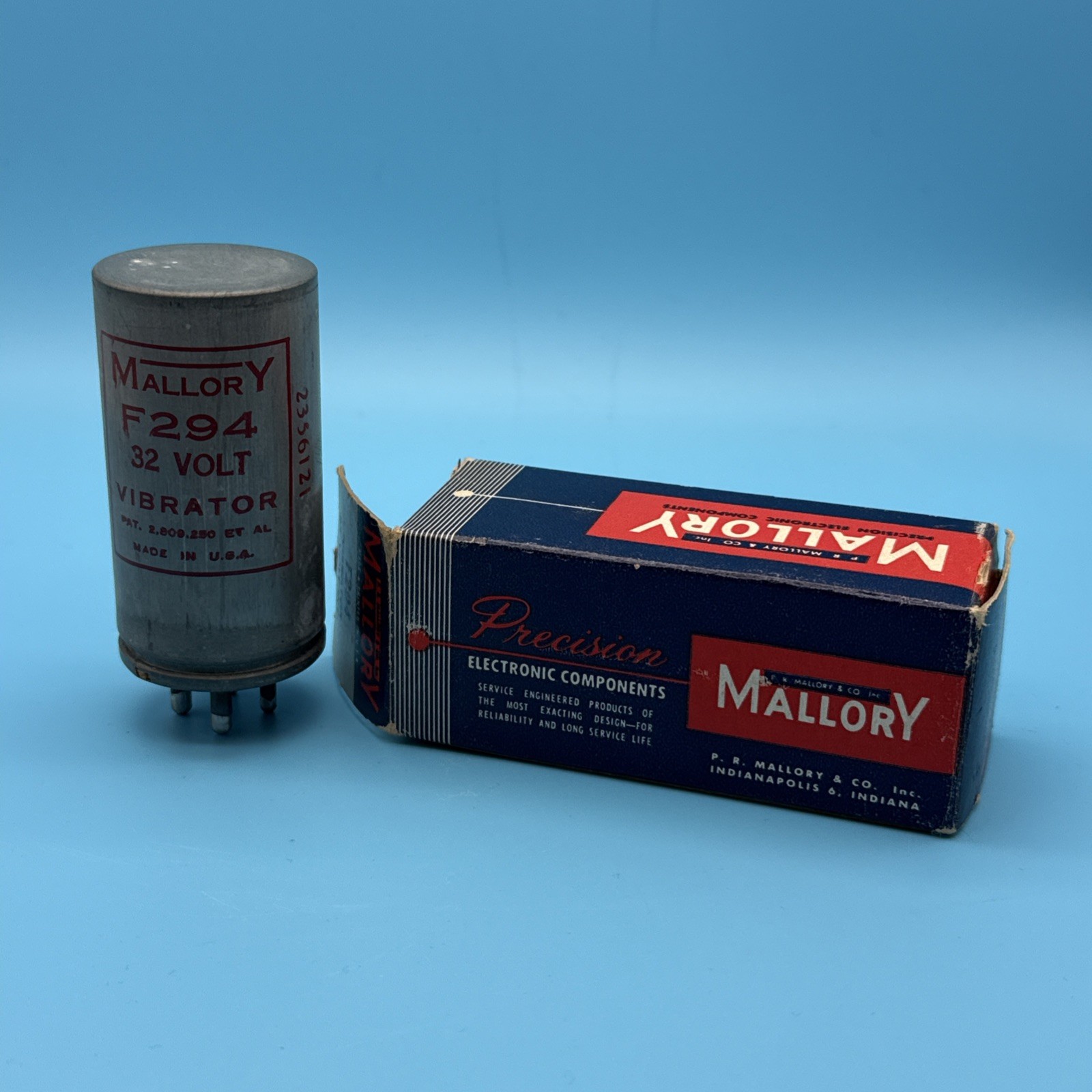 MALLORY 6 Volt Vibrator 4 Pin Model 859 USA 235120