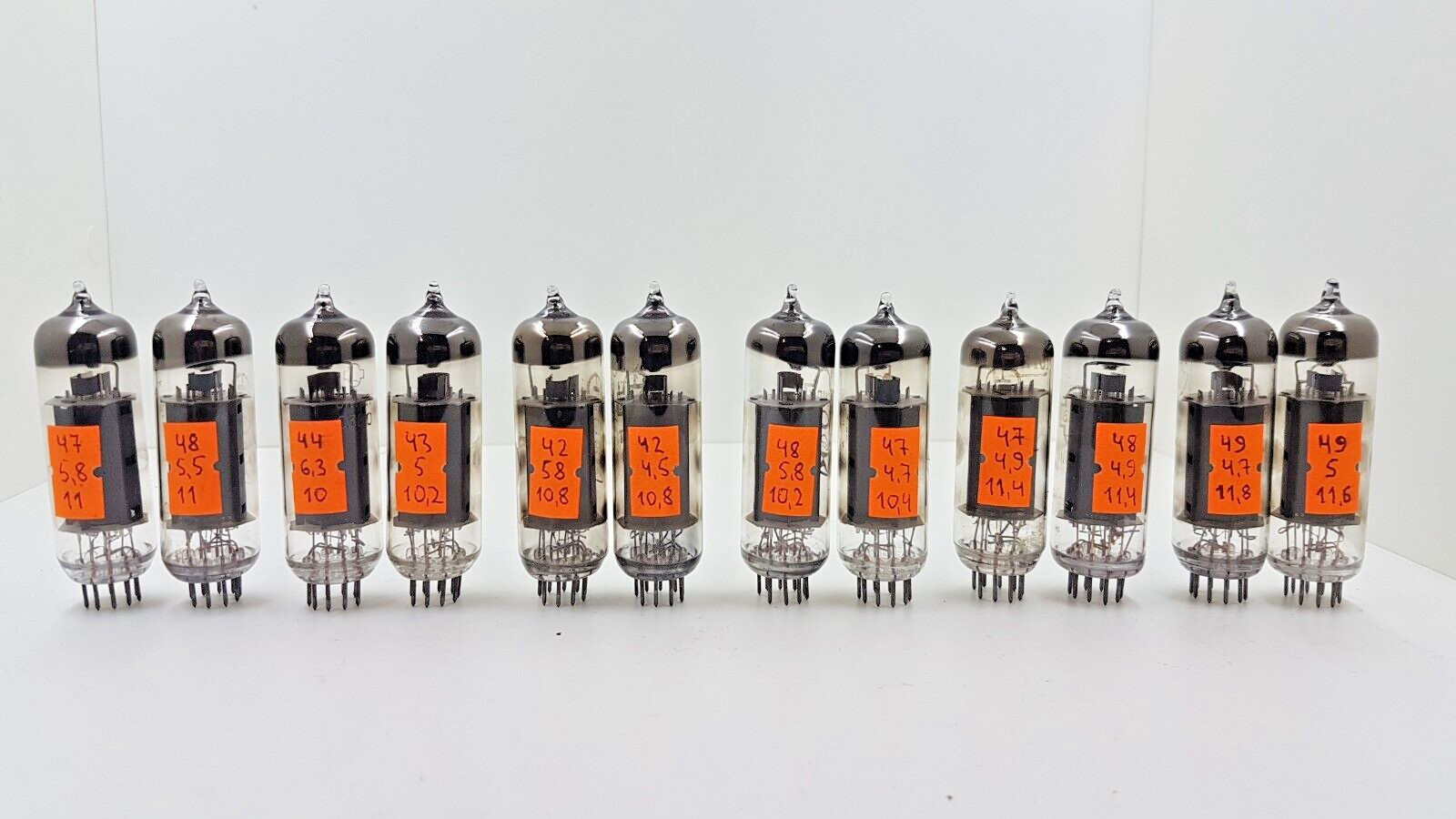 Matched pair 6P14P / EL84M /6BQ5 – USED TESTED TUBE – Vacuum Pentode tubes
