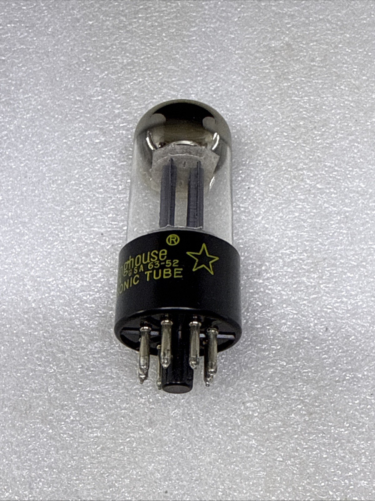Westinghouse 6SN7GTB Tube Black Plates Halo 6SN7 GTB Tube