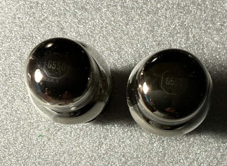 NOS Pair TUNG-SOL 6550 Triple Getter Metal Base – Closely Matched