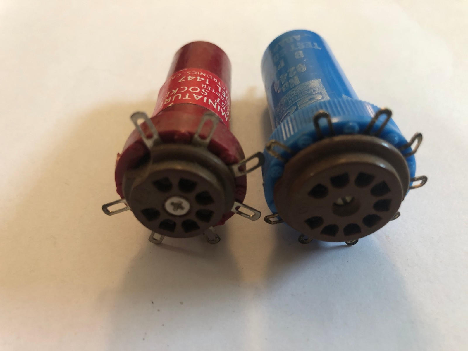 Pair, Test Adapter Sockets, for 7-Pin, and 9-Pin Tubes, Tall