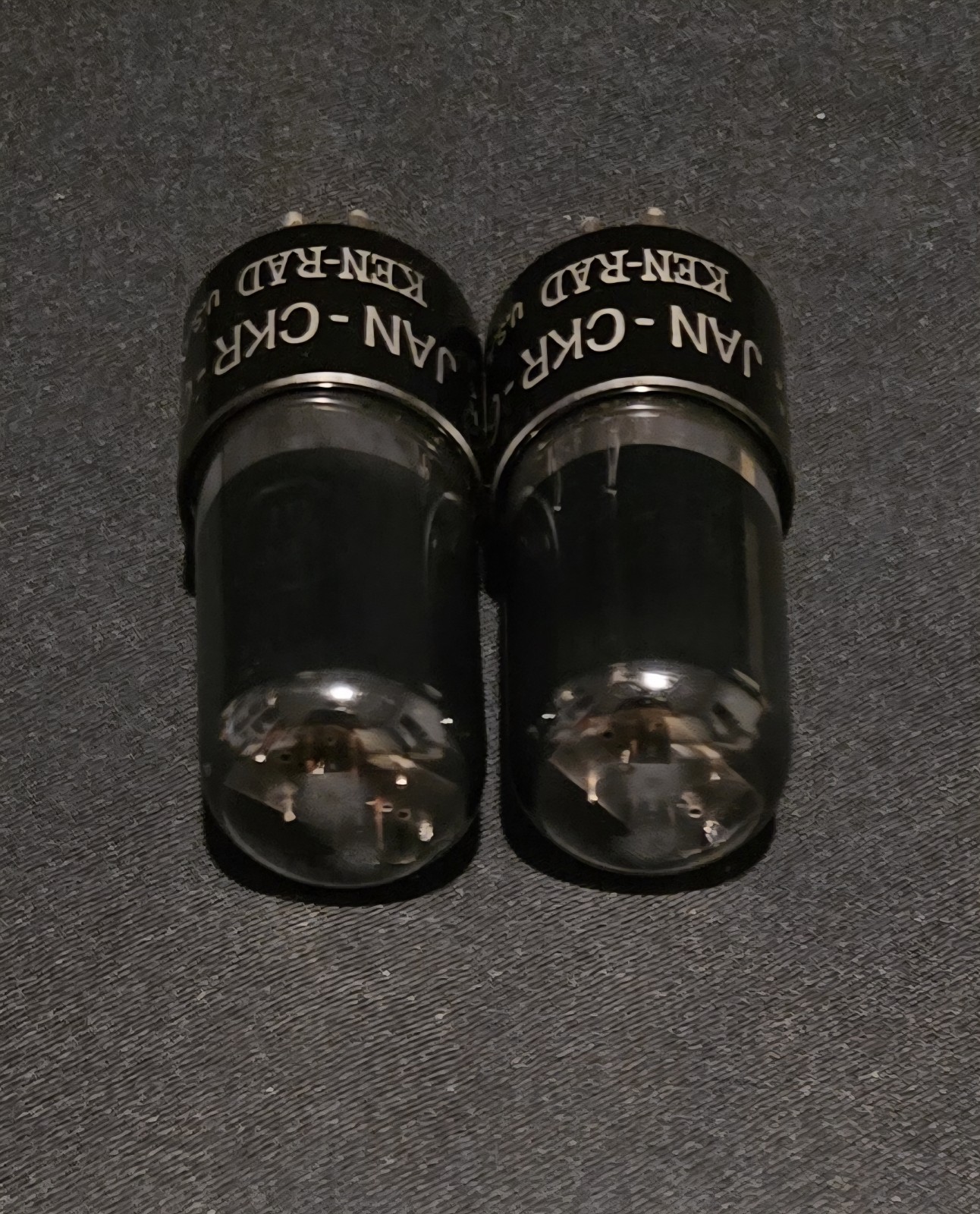 KEN-RAD CKR 6SN7 GT VT-231 1940s LEGENDARY BLACK BEAUTY PERFECT MATCHED SET