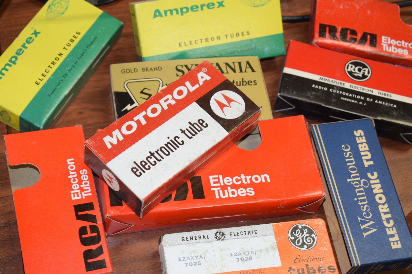 FACTORY VACUUM TUBE SLEEVES – COOL LITTLE PIECES OF ADVERTISING – EMPTY HOLDERS