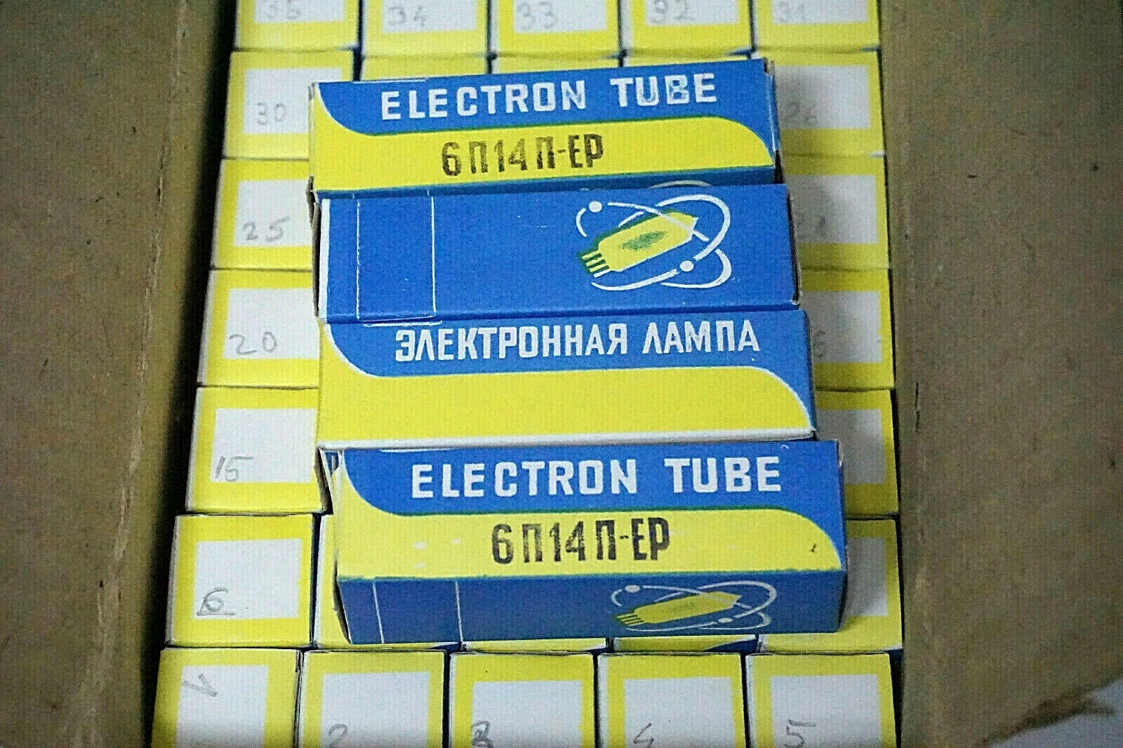DIAMOND MATCHED QUAD 6P14P-ER /EL84/ TUBES LONG LIVE/ GOLD GRID/ OTK/RHOMBUS!NIB