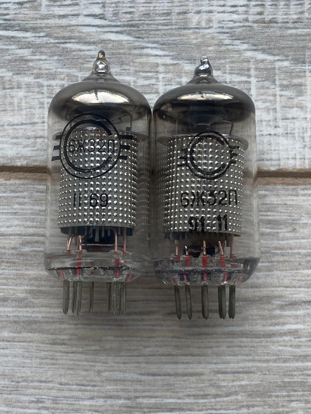 6J32P Matched Pair USSR Pentode Tubes Svetlana Tested ~EF86 6267 6Ж32П