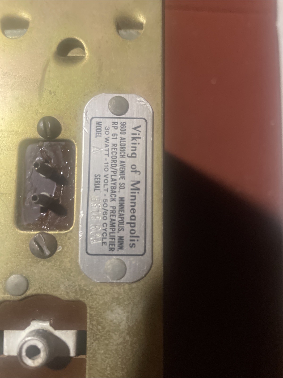 Vintage Viking RP61 Vacuum Tube Preamp