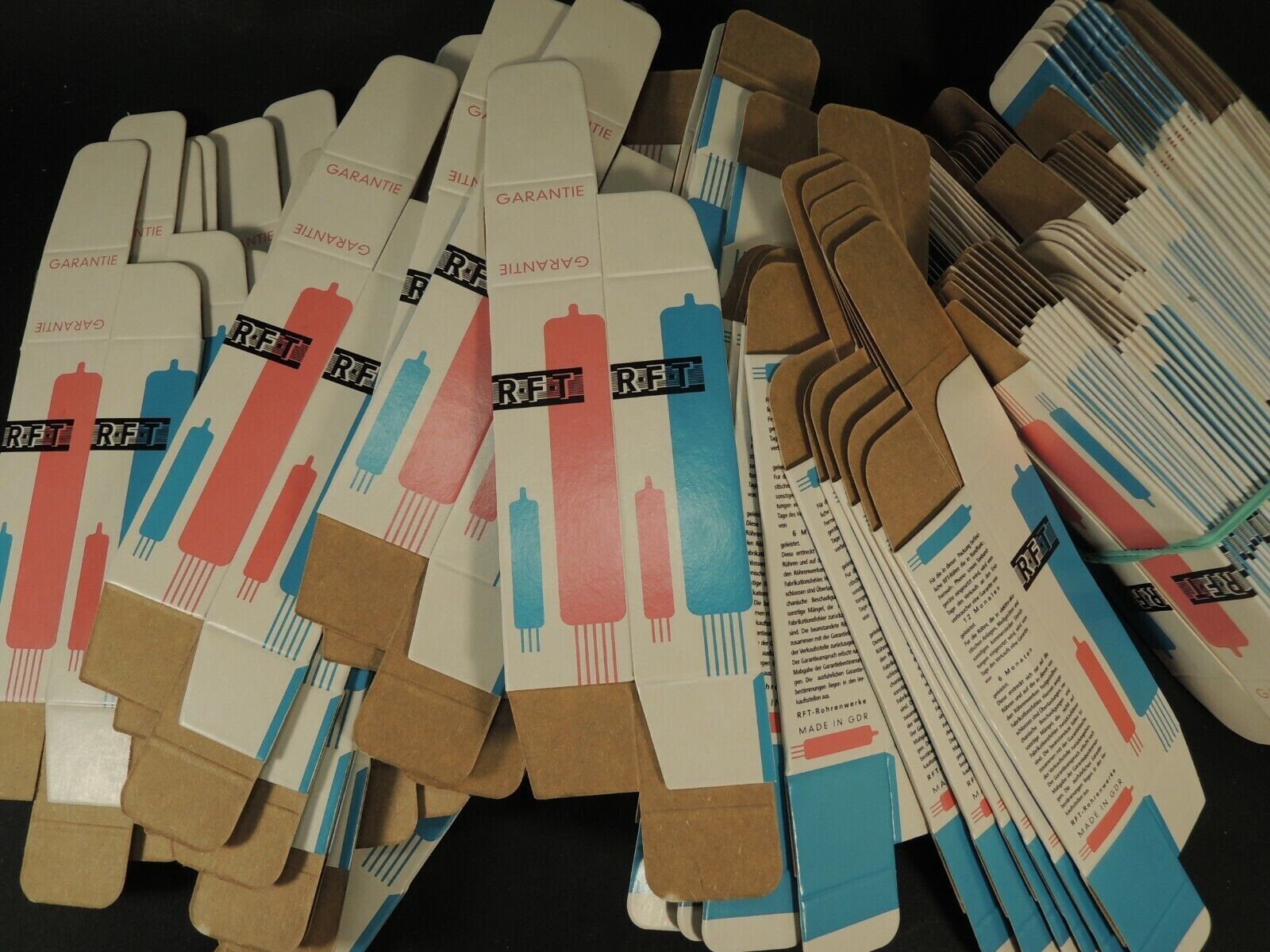 50 x RFT BLANK CARTON BOX for Audio Tubes ECC83 ECC803S E188CC ECC85 EF86