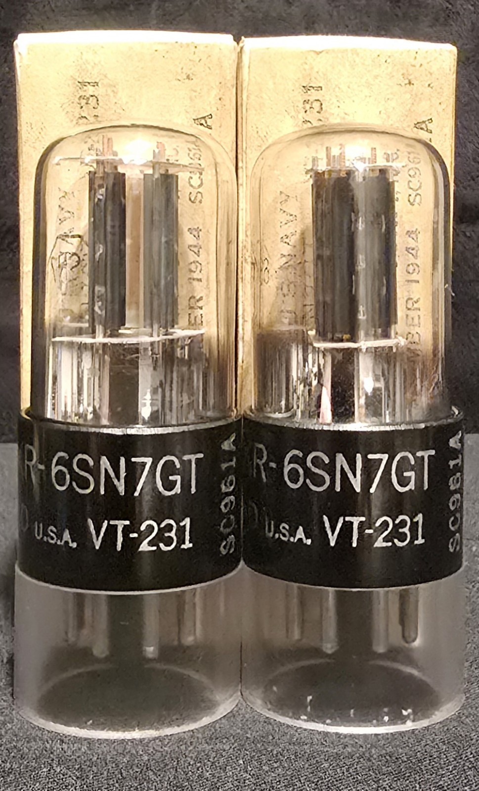 KEN-RAD 6SN7 GT VT-231 LEGENDARY SILVERS ARMY SIGNAL CORP MATCHED SET