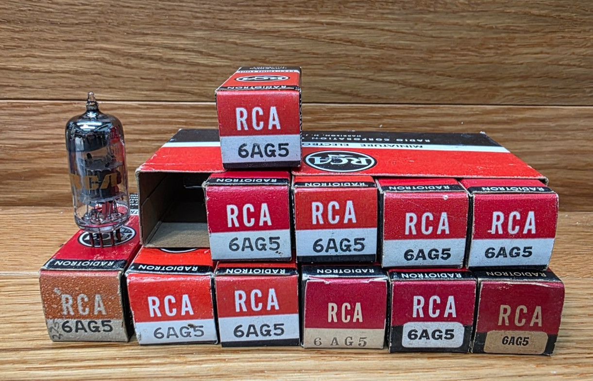1-RCA 6AG5 Vacuum Tubes NIB/NOS Price is for 1 Tube Qty. Available Loc. Stock