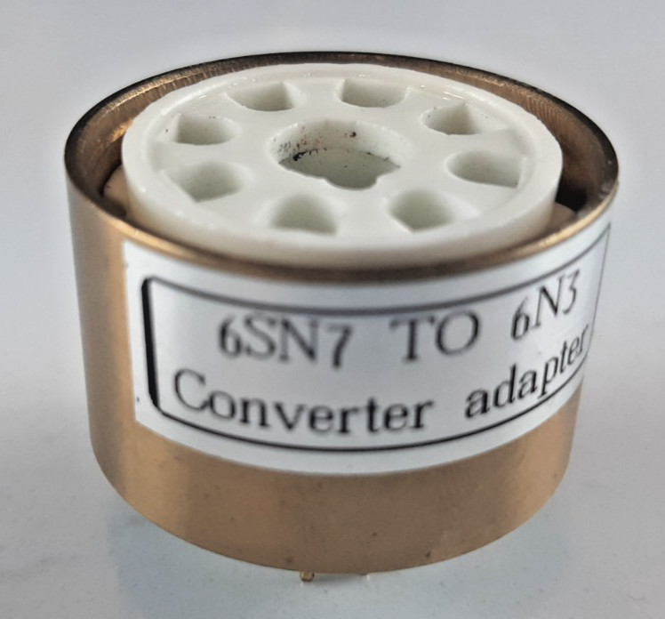 6SN7 6SL7 to 6N3 Tube Adapter Converter 6.3V US Seller 6SN7 on top in place 6N3
