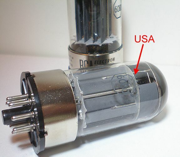 RCA 6080 = 6AS7G =Chinese 6N5PJ,Black plate 1950s USA made! BEST!TUBE,VALVE