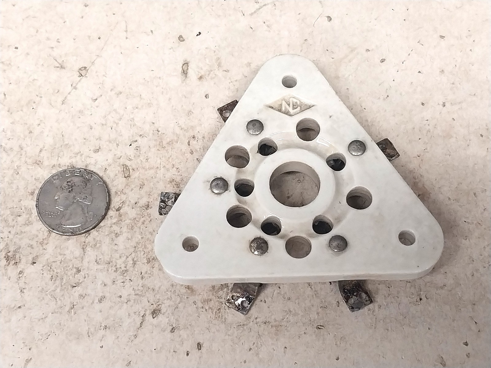 Nice Ceramic National Socket / Old Vintage Ham Radio Tube Transmitter Power Amp