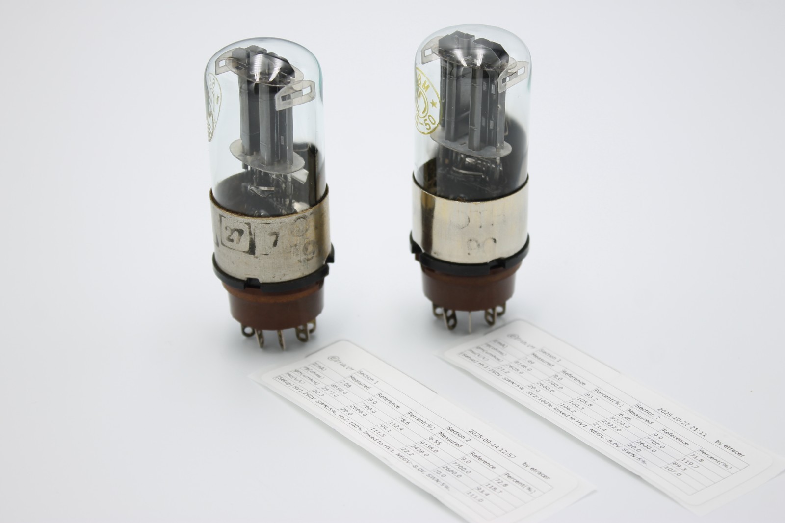 RARE Matched Pair 6N8M/6N8S/6SN7/1578/ECC32.MELZ.Etracer Tested.IV,IV-1950′.