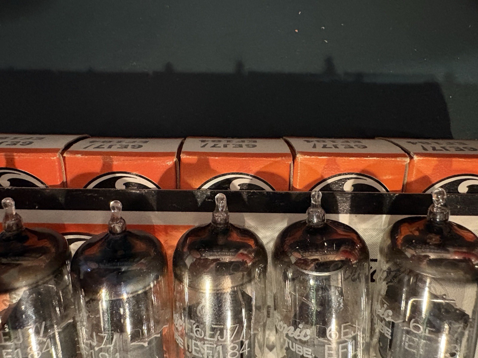 Sleeve Of 5 GE 6EJ7 EF184 Vacuum Tubes HICKOK Tested NOS NIB. Same 1972 Dates 🧱