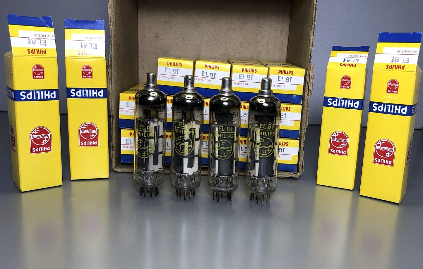 NEW‼️ Matched Quad of Philips EL81 ( 4pcs ) Mullard,Blackbum 1961