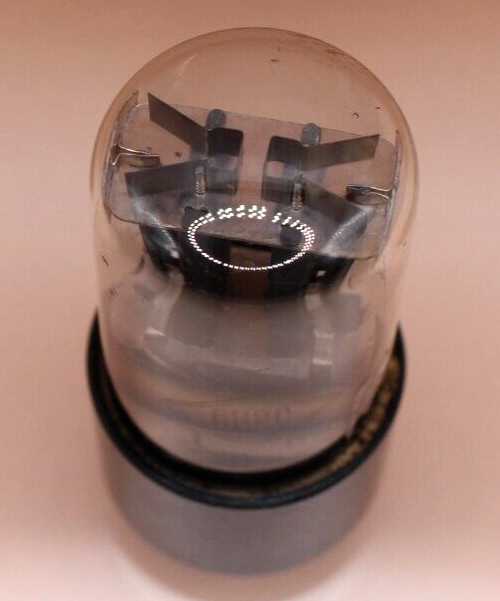 1x 6N8S Ribbed Anode / FOTON 50s / 1578 / 6SN7 / USSR / Double Triode / Tested