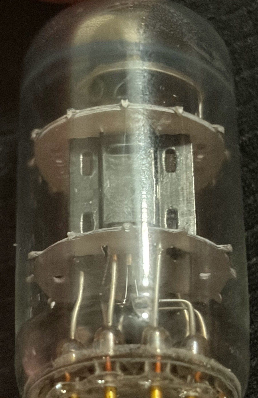 GB-6201/12AT7 Sylvania Gold Brand Gold Pin Audio Black Plates Halo Tested Tube