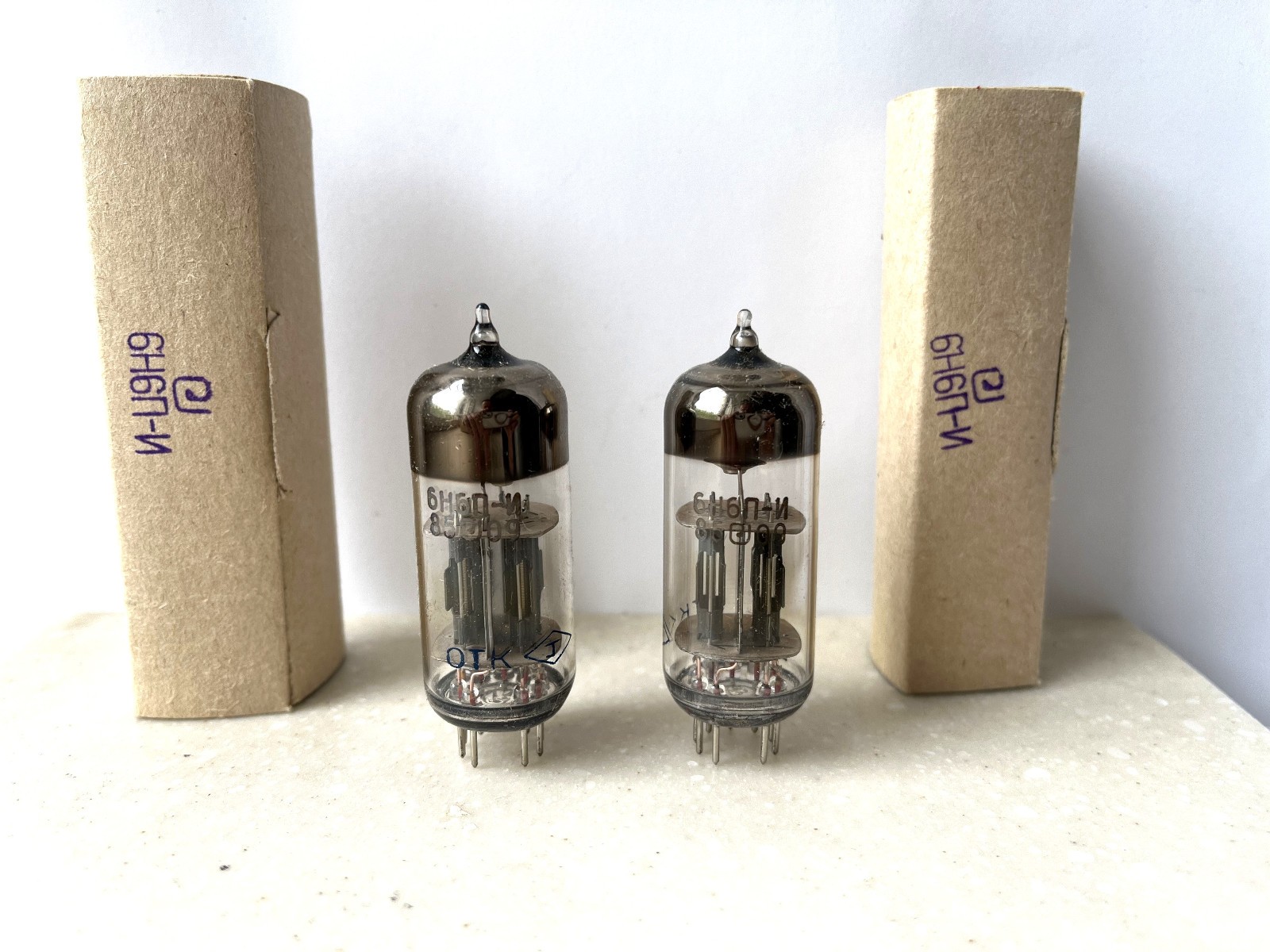 50x 6N6P-I = ECC99 E182CC Double Triode Tube Soviet MATCHED DATE 09/1985 NEW BOX