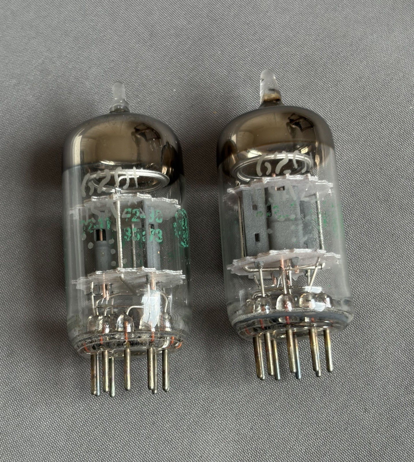 Pair of GE JAN 12AT7WC 6201 Tubes General Electric