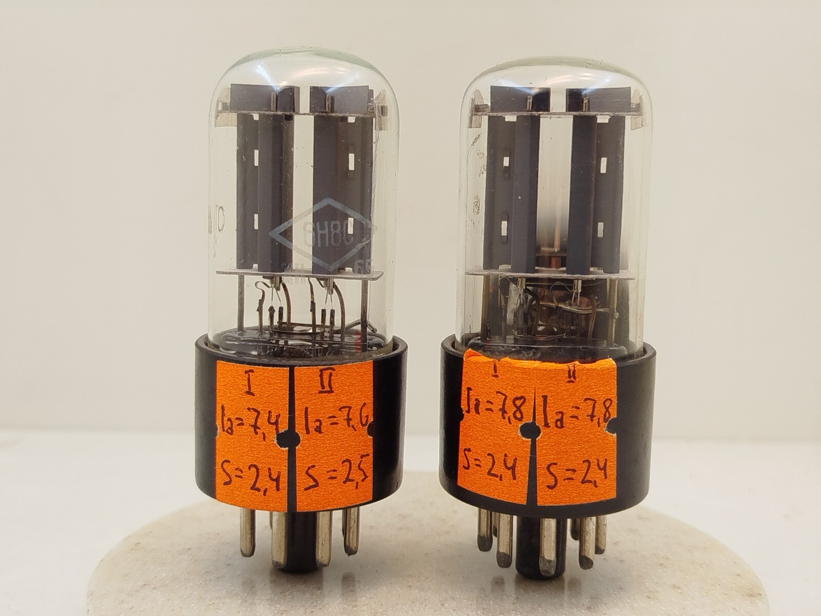 6N8S x 2pcs. = great pair – (6SN7 / ECC32 / 1578) NEW – 60s – 5% difference
