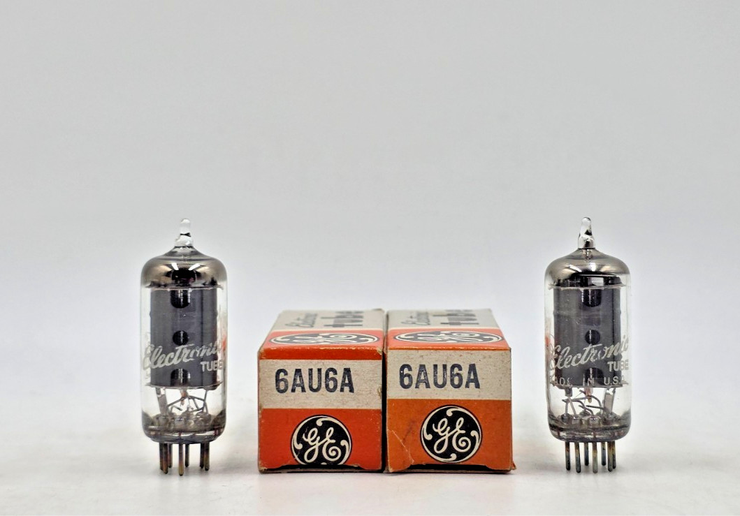 6AU6A GE 2 Matched Tubes New (New Old Stock) Test New 1 Year Warranty
