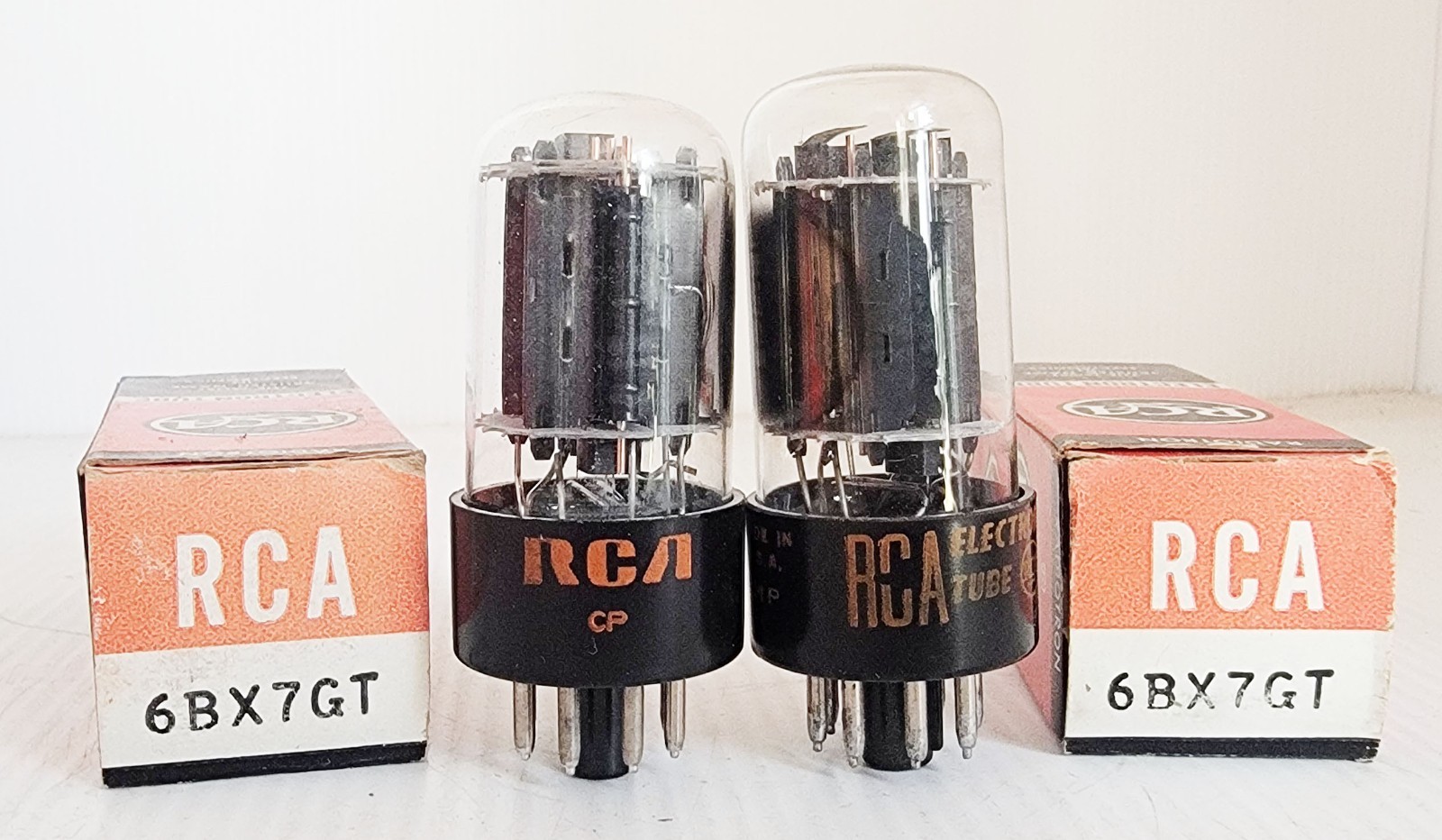 Pair New Old Stock RCA 6BX7GT Twin Triode Vacuum Amplifier Tubes