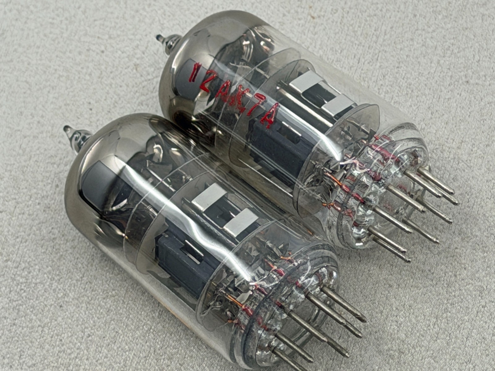 Matched Pair Ruby 12AX7A ECC83 New Production Triple Mica Test NOS Amplitrex