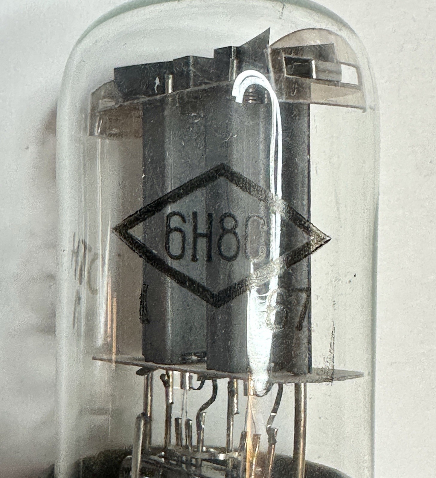 1967 Soviet 6N8S 6H8C 6SN7GT Equivalent Black Plate Vacuum Tube Mint