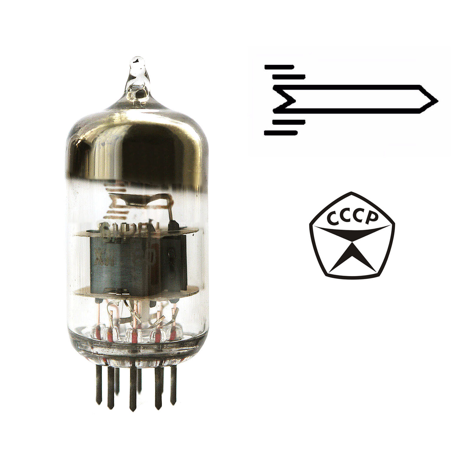 2 pcs 6N23P / E88CC / 6DJ8 / 6922 Voskhod Rocket Double Triode Tube NOS