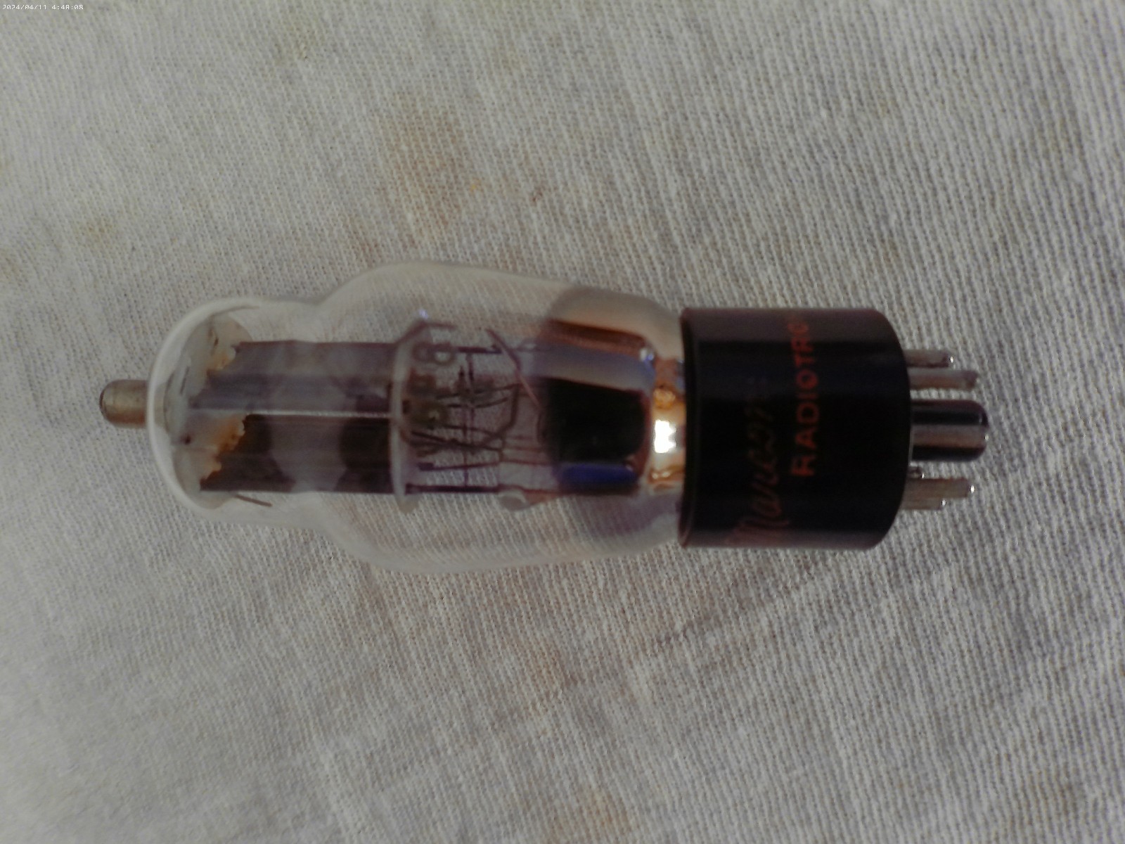 MARCONI DUAL TRIODE 6F8G VACUUM TUBE (GOOD TEST)