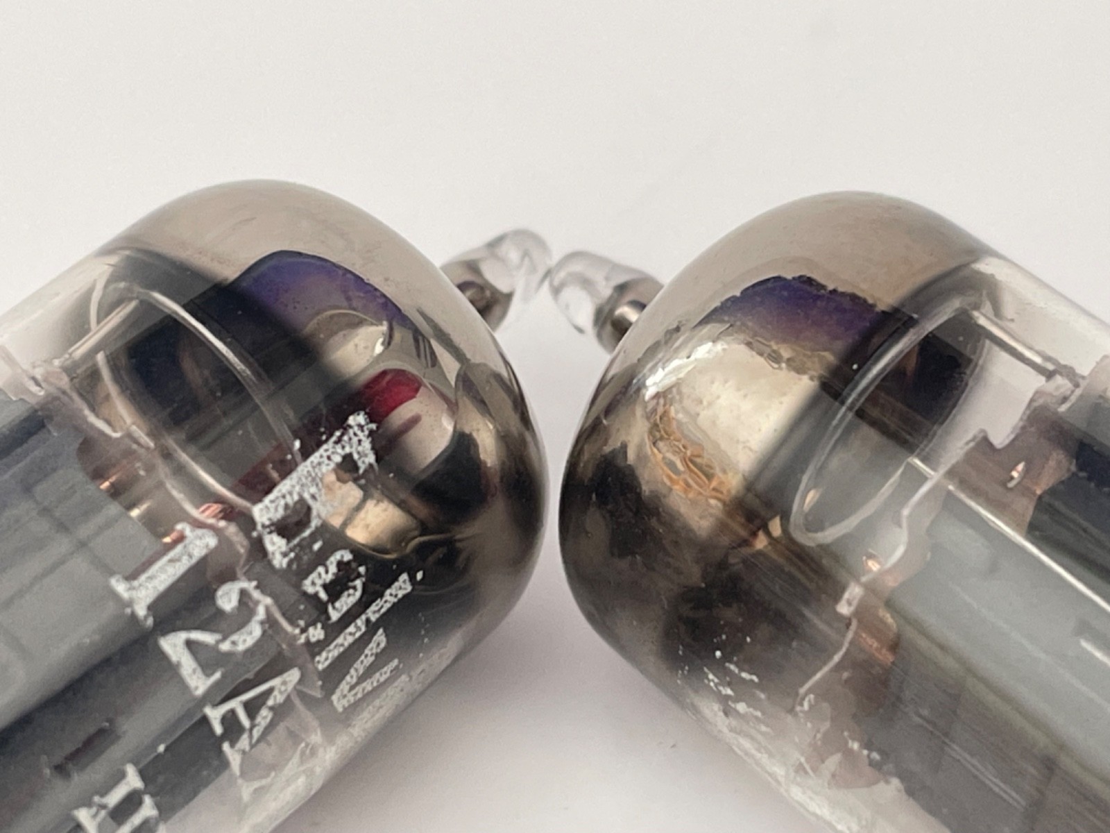strong mC1 code ULTRA RARE PAIR TUBE 12AX7 – ECC83 – BELVU – year 1957 – MAZDA