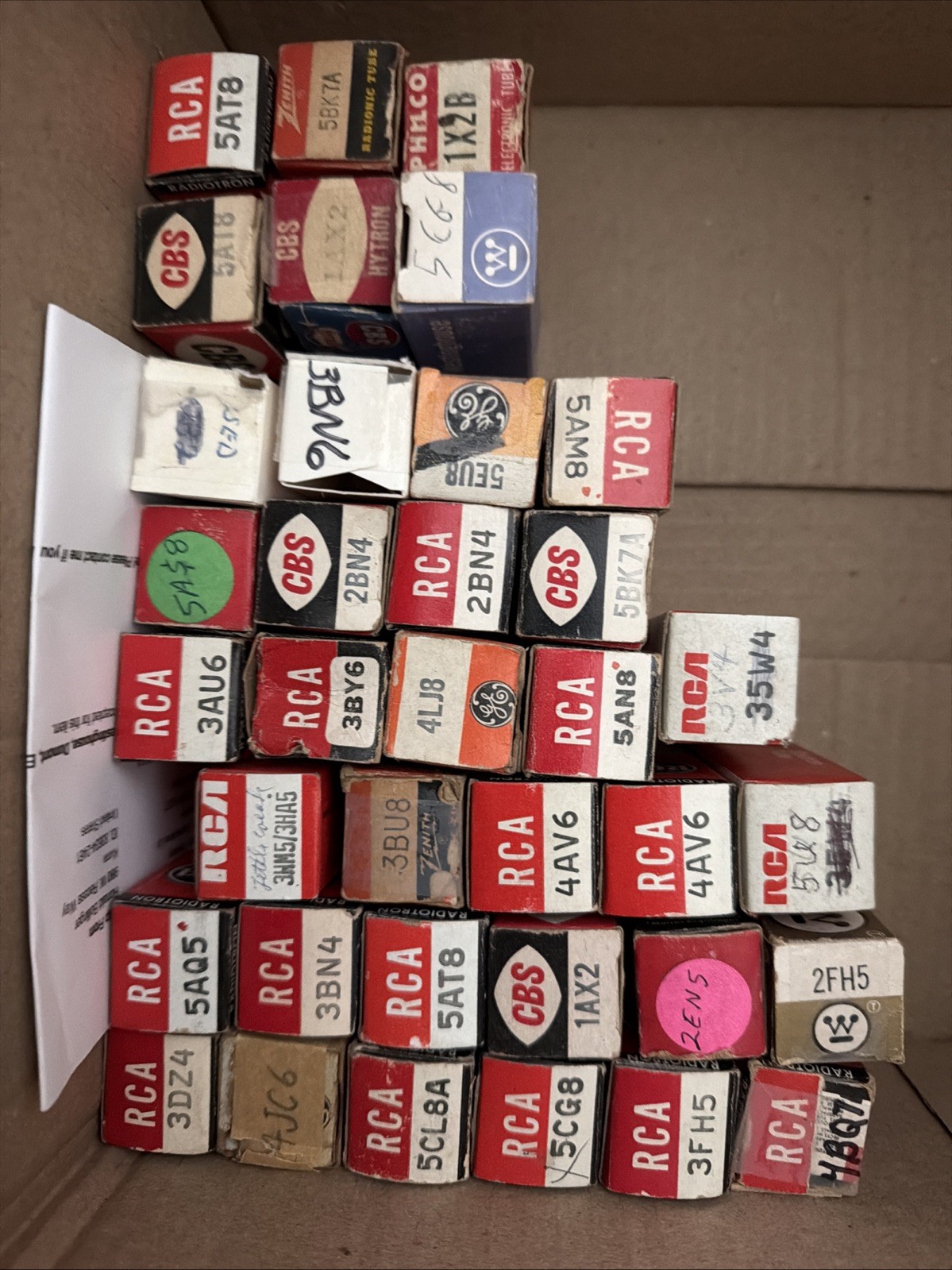 Vintage Tube Lot 36 Vacuum Tubes RCA CBS GE Westinghouse etc…