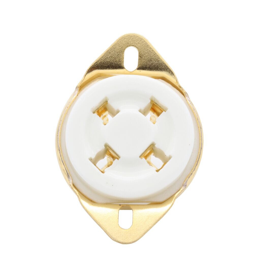 4pcs 4pin U4A Ceramic Tube Socket Base for 300B 811 5U4G AMP DIY Gold Plated