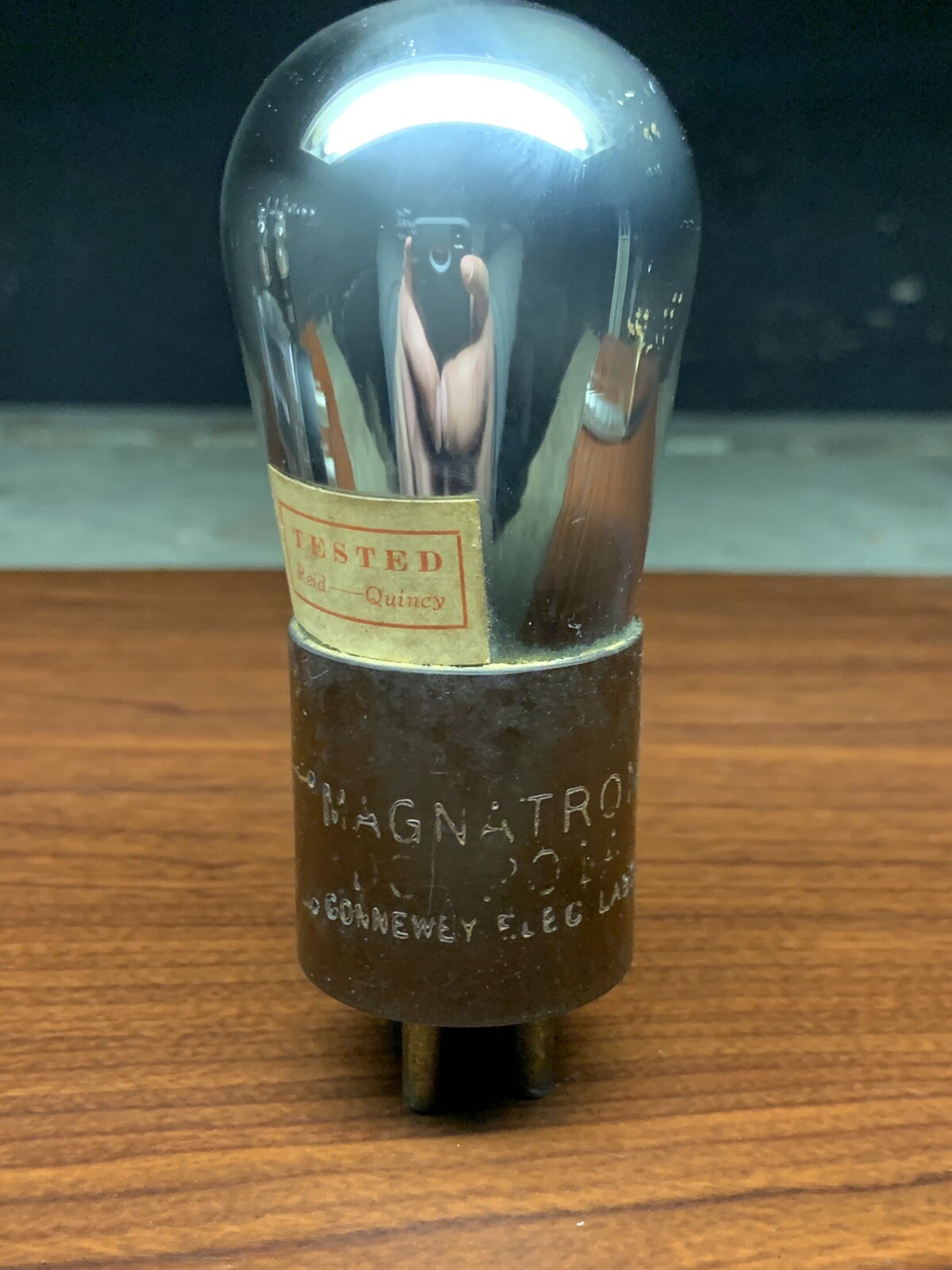 RARE Brass PINS MAGNATRON BROWN BASE 201A VACUUM TUBE Amplitrex Tested Good