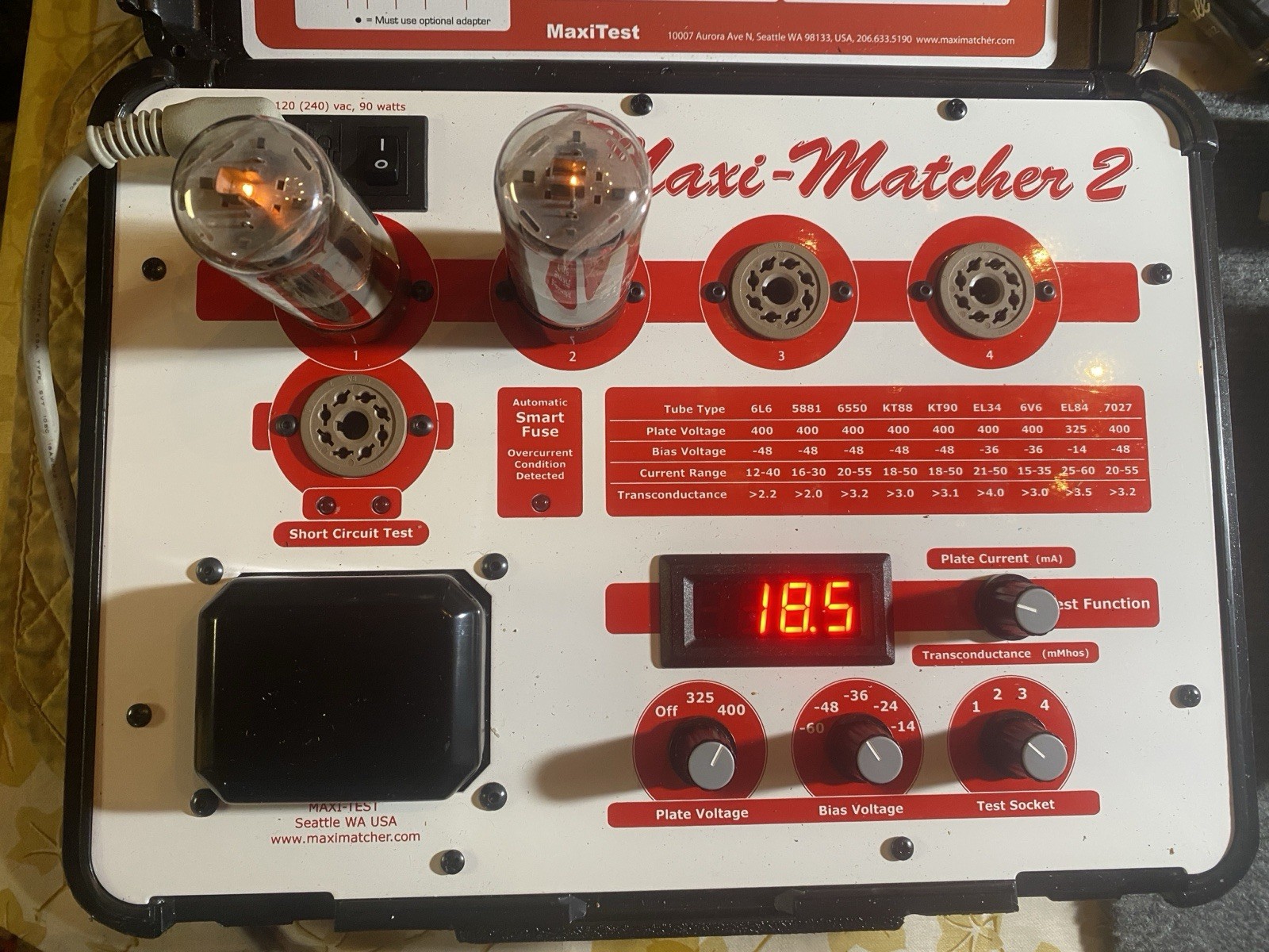 Maxi Matcher Matched Pair of Chinese 6L6GCR 6L6GC equivalent) Power Vacuum Tubes