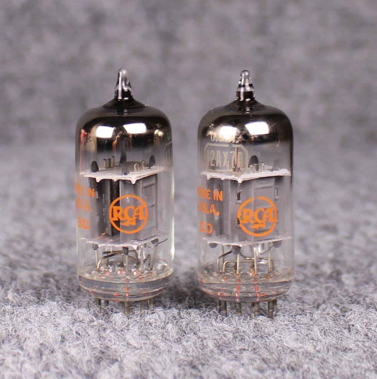 (2) MATCHED NOS NIB RCA 12AX7A/ECC83 Tubes ~ Command-Style Logo ~ TEST STRONG!