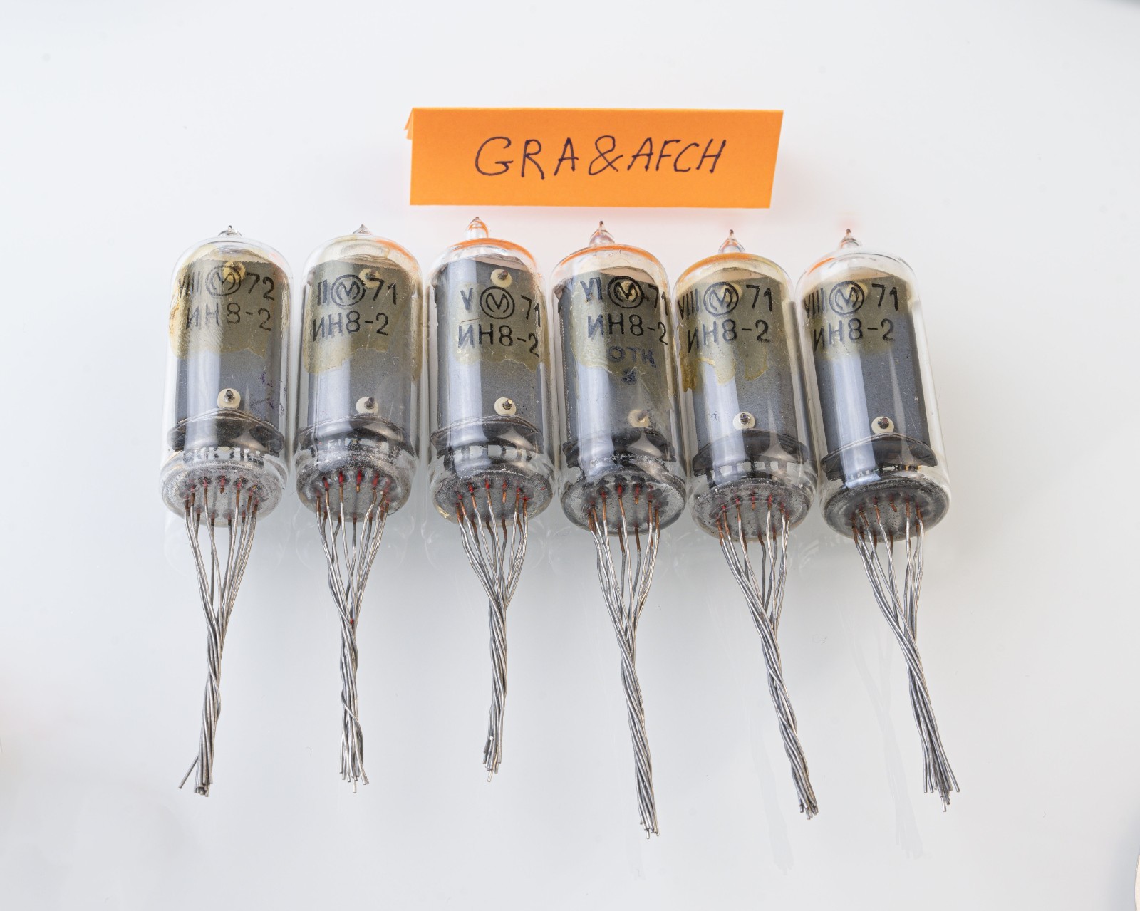 Nixie Tubes IN-8-2 Very Rare FINE GRID NEW TESTED [6 Tubes SET] FAST DELIVERY