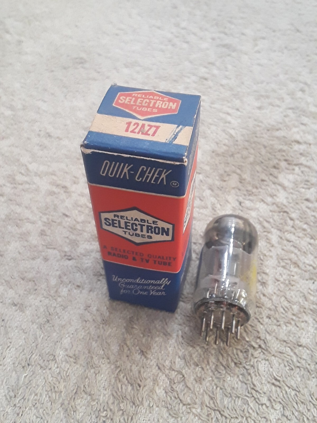 NOS Reliable Selectron 12AZ7 Vacuum Tube