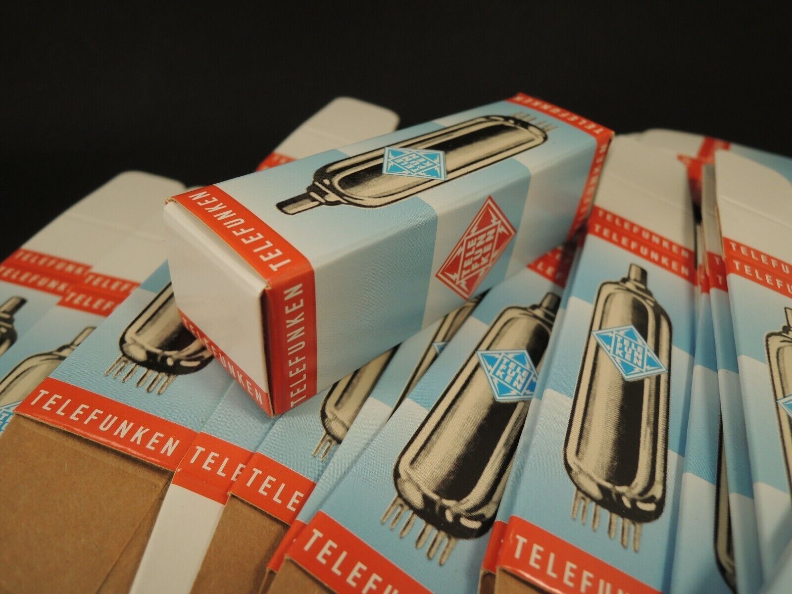 50 x TELEFUNKEN BLANK CARTON BOX for Audio Tubes ECC83 EL84 ECC803S E188CC 12AX7