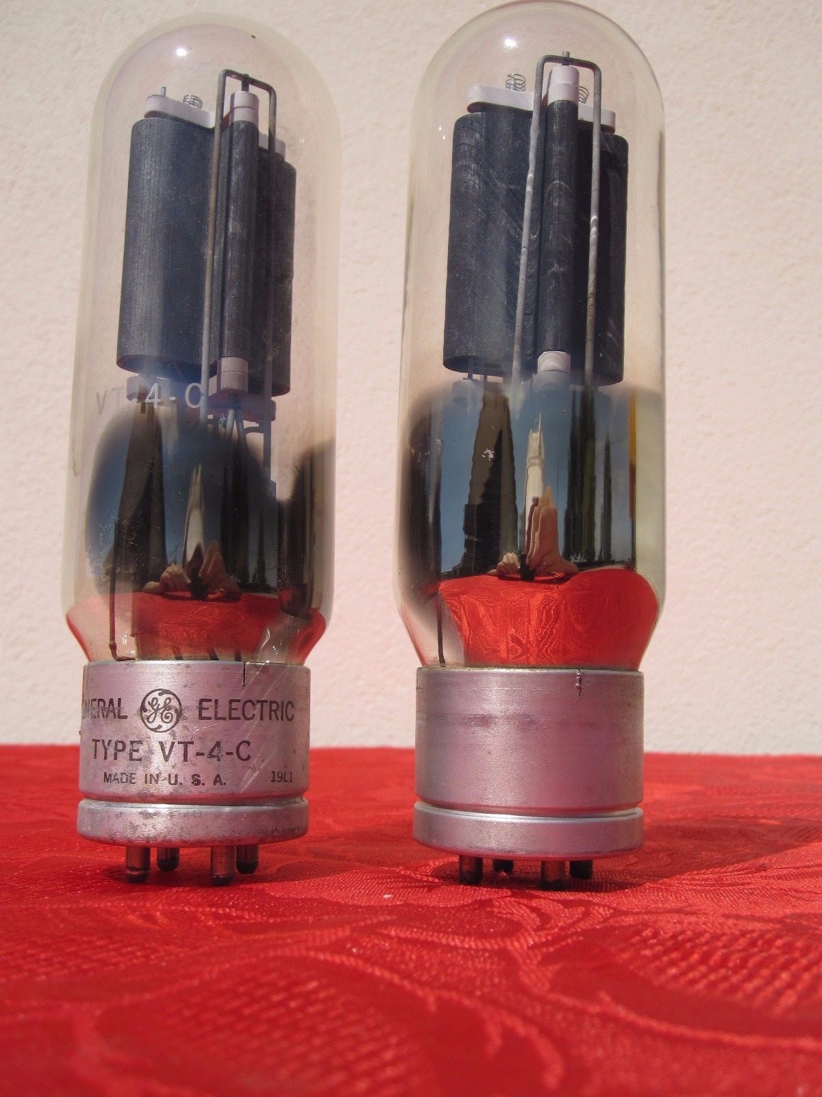 VT4C TUBE GENERAL ELECTRIC GE ~ RCA RADIOTRON 211 TRANSMITTER AMPLIFIER PAIR DIY