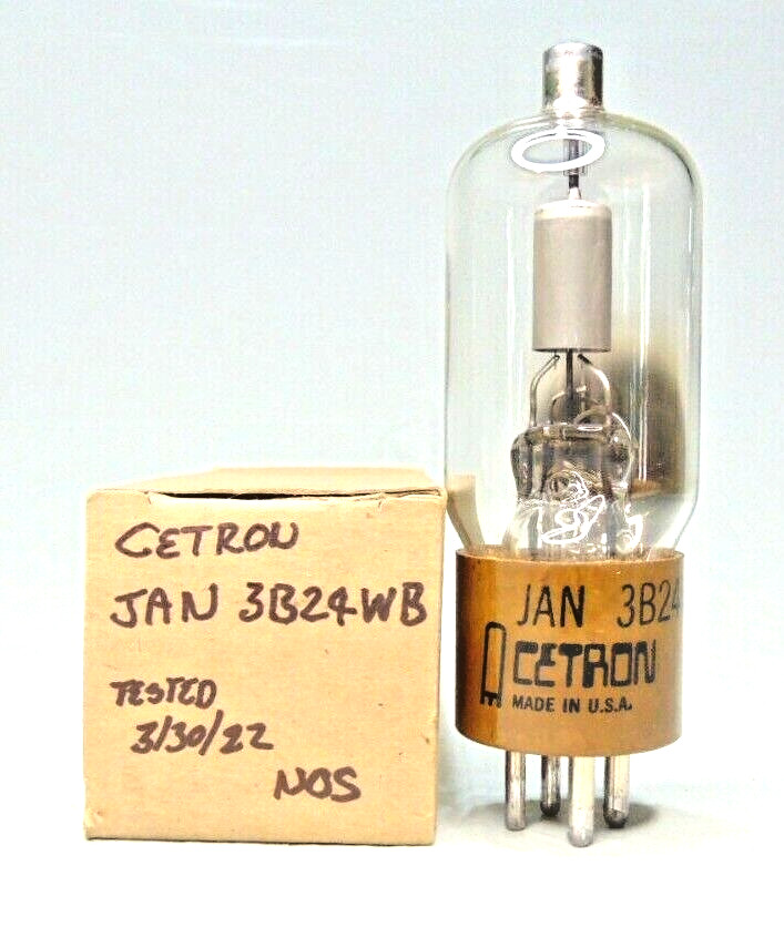 CETRON JAN 3B24WB Vacuum Tube Hickok Tested 100%+ (Re-Boxed) NOS