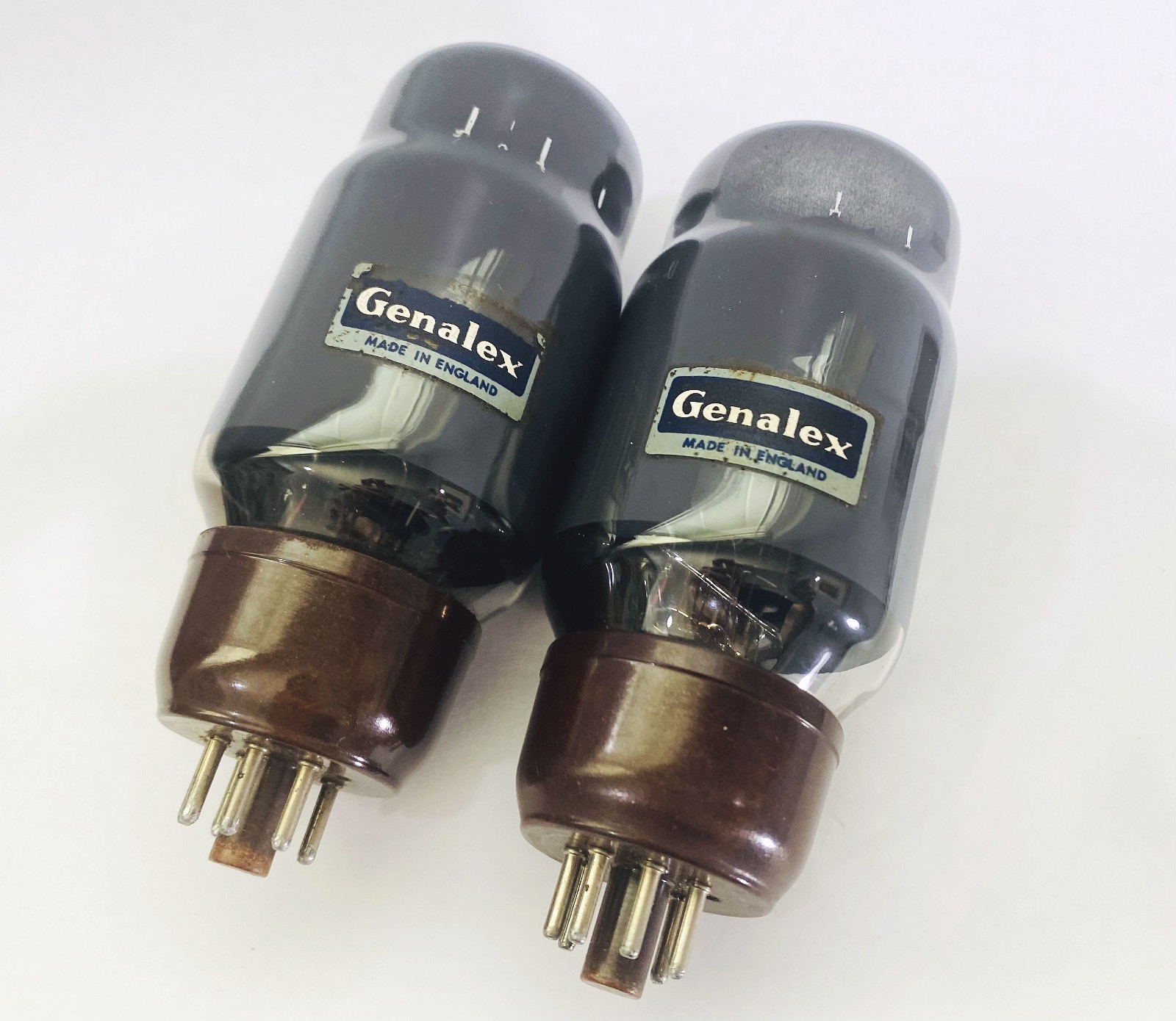 Perfectly Matched Pair Genalex Brown Base KT66 England Made Tubes * Tested NOS
