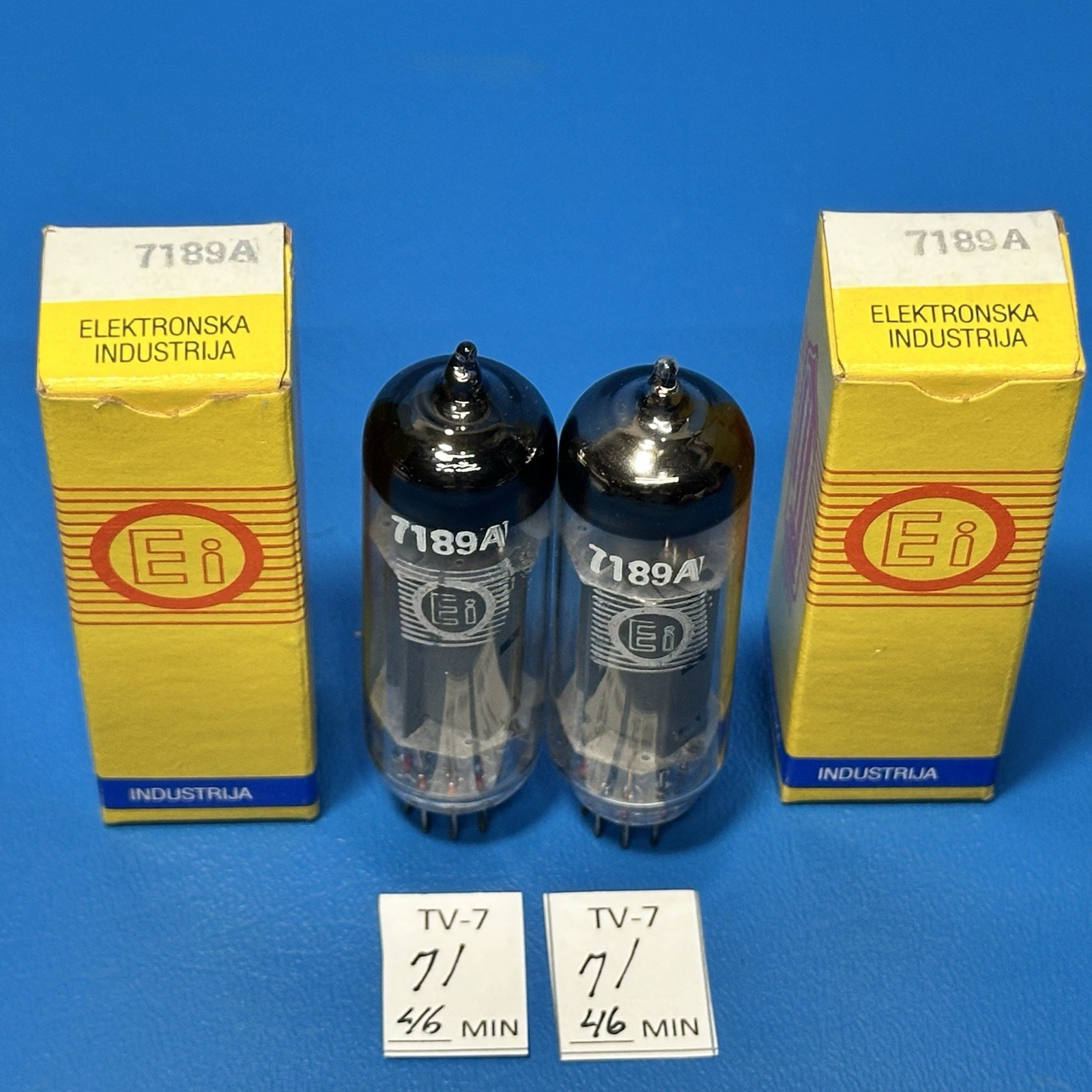 MATCHED PAIR NOS NIB Ei 7189A TUBES