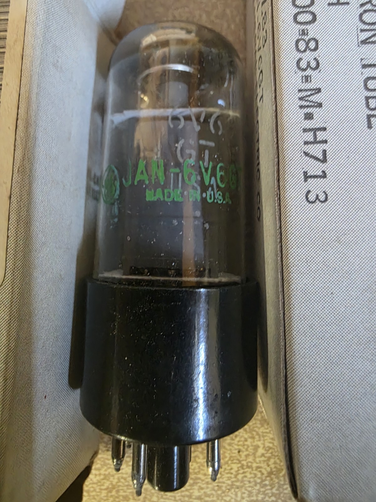 6V6GT Tube Quad GE NOS Tested