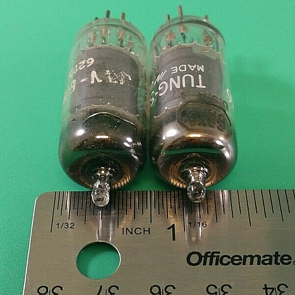 LOT OF 2 TUNG-SOL JAN-6AK6 MILSPEC ELECTRON TUBE VINTAGE RADIO 6AK6