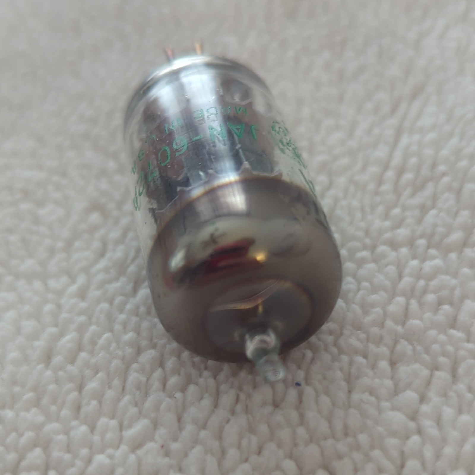 GE JAN-6072A 6072A Vacuum Tube Green Label Double Mica Halo Getter