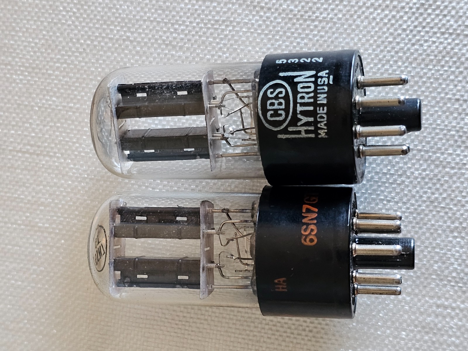 Set of 3 CBS 6SN7GTB & CBS Hytron 6SN7GT Vacuum Tube