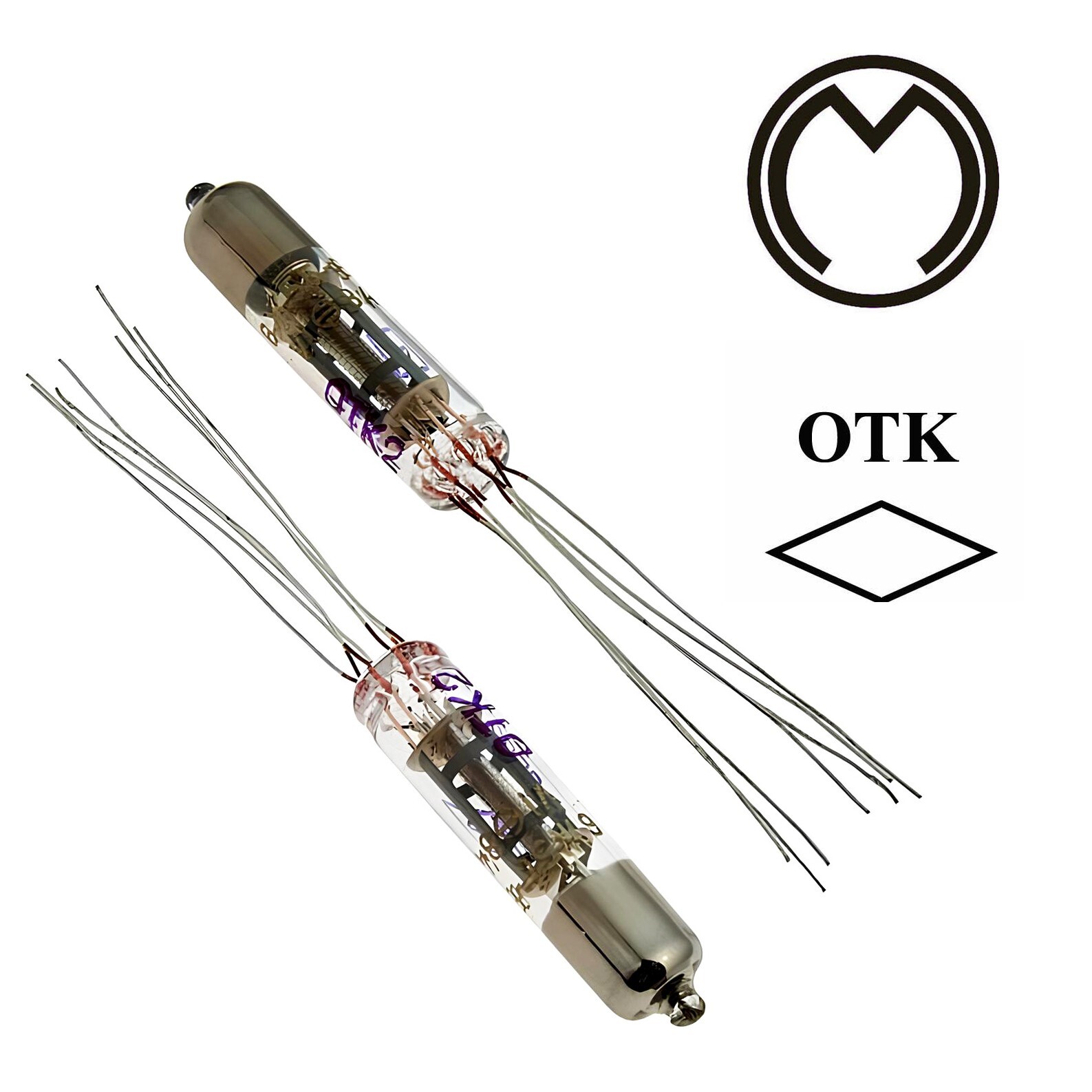 10 pcs 6J5B-V Miniature HF Pentode Tube Same Date 02-1984 Gold Grid OTK Soviet