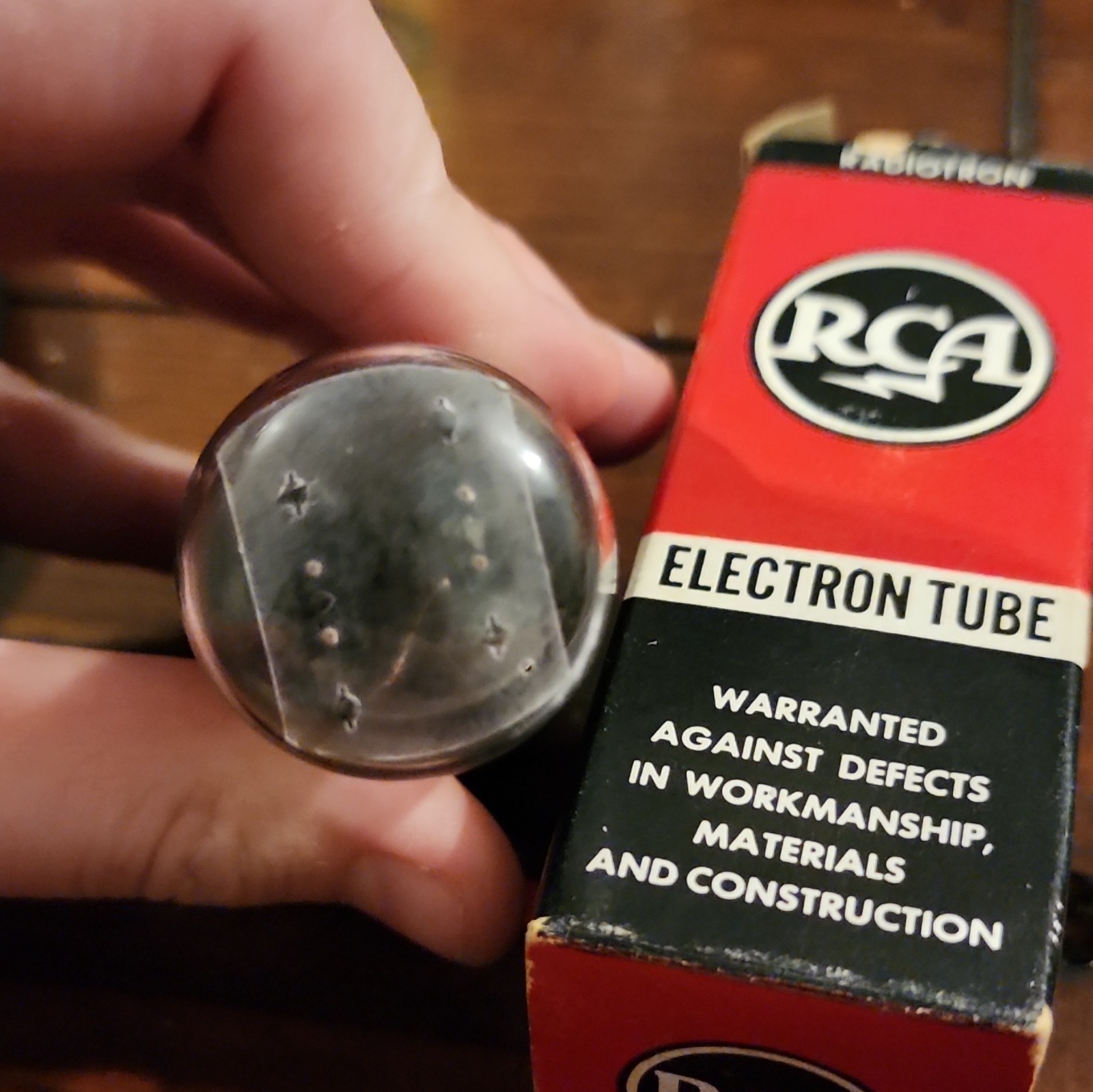 RCA 6SN7GT Vacuum Tube, Black Plate, Short, Made in USA-TESTED