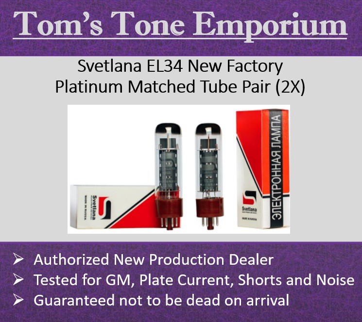 Svetlana EL34 New In Box Factory Platinum Matched Tube Pair – Dealer Stock